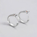 Boucles d'oreille argent créoles serpent