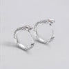 Boucles d'oreille argent créoles serpent