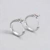 Boucles d'oreille argent créoles serpent