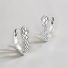 Boucles d'oreille argent créoles serpent