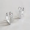 Boucles d'oreille argent créoles serpent