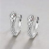 Boucles d'oreille argent créoles serpent