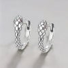 Boucles d'oreille argent créoles serpent