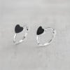 Boucles d'oreille argent créoles coeur