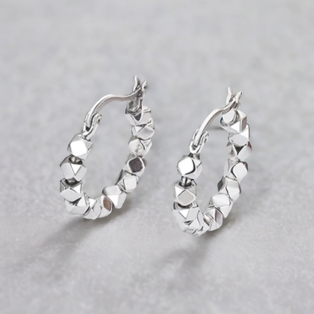 Boucles d'oreille argent creoles tubes