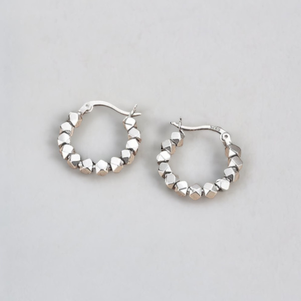 Boucles d'oreille argent creoles tubes