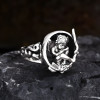 Bague chevalière ouverte argent ange gardien