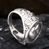 Bague chevalière ouverte argent aigle