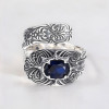 Bague celtique argent ouverte zircon