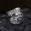 Bague celtique argent ouverte zircon