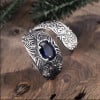 Bague celtique argent ouverte zircon