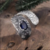 Bague celtique argent ouverte zircon