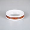 Bague céramique blanche ligne bois