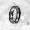 Black Ceramic faceted Band Ring
