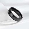 Black Ceramic faceted Band Ring