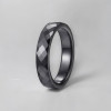 Black Ceramic faceted Band Ring