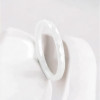 Anello da donna personalizzato, anello in ceramica nera sfaccettata
