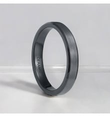 Aanpasbare geborstelde zwarte keramische ring