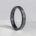 Bague ceramique noire matte brossee anneau personnalisable homme femme