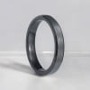 4mm Bague ceramique noire matte brossee anneau personnalisable homme femme