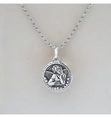 Men's Sterling Silver guardian angel Pendant