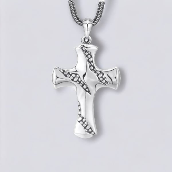Pendentif Homme Biker Aigle Et Croix En Acier Inox 'Live To Ride' Avec Chaîne - Neuf Avec étiquettes