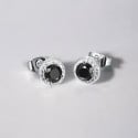 Silver crystal stud earrings