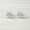 Men's Sterling Silver Cubic Zirconia Inay Studs Earrings - pair