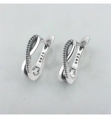 Boucles d'oreille argent infini homme femme creoles