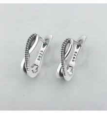 Pendientes de plata infinitos para hombre y mujer, criollas