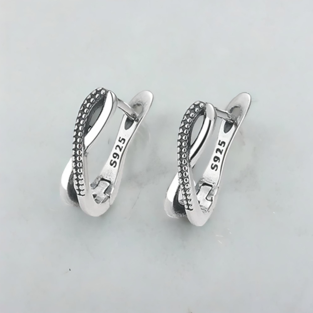 Boucles d'oreille argent infini homme femme creoles