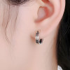 Boucles d'oreille argent homme femme creoles chiffres romains cisele - paire