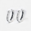 Boucles d'oreille argent homme femme creoles chiffres romains cisele - paire