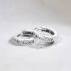 Boucles d'oreille argent homme femme creoles chiffres romains cisele - paire