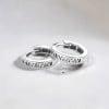 Boucles d'oreille argent homme femme creoles chiffres romains cisele - paire