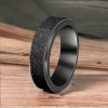 Men's Sandy Stainless Steel Spinner Custom engraving Ring