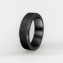 Bague anti-stress homme en acier – Anneau tournant effet sable
