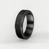 Noir Bague acier homme anneau sable tournant anti stress a graver