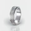 Anello da uomo in acciaio rotante con sabbia antistress da incidere