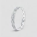 Celtic braided silver ring