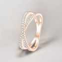 Infinity Ring in 925 Sterling Silver – Sparkling Zirconia and Custom Engraving