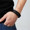 Men's Leather Personalised Bracelet Cords With Stainless Steel Clasp