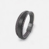 Men's Leather Personalised Bracelet Cords With Stainless Steel Clasp