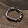 Silbernes, gedrehtes keltisches Wikinger-Armband für Herren