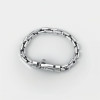 Bracciale da uomo in catena color argento navy con chiusura a fibbia