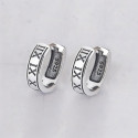 Boucles d'oreille argent homme femme creoles chiffres romains