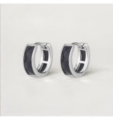 Creolen aus Silber mit Onyx