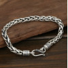 Men's Sterling Silver Braided Chain Bracelet