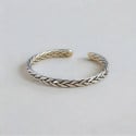 Bracelet jonc argent tressé