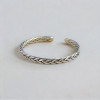 Bracelet argent massif jonc tresse homme femme